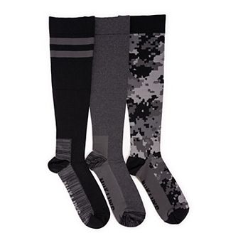 Men's MUK LUKS 3-pack Nylon Compression Knee-High Socks