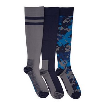 Men's MUK LUKS 3-pack Nylon Compression Knee-High Socks
