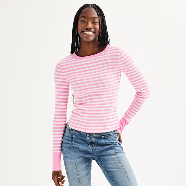 Juniors' SO® Slim Fit Crewneck Long Sleeve T-Shirt