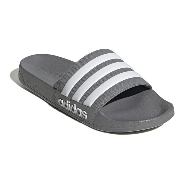 adidas Adilette Men's Slide Sandals - Gray White Gray (14)