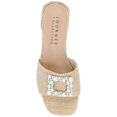 Journee Justina Women's Tru Comfort Foam™ Buckle Sandals