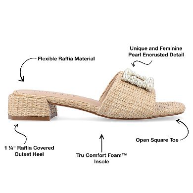 Journee Justina Women's Tru Comfort Foam™ Buckle Sandals