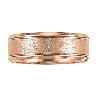 Men's Rose Tungsten Band Ring