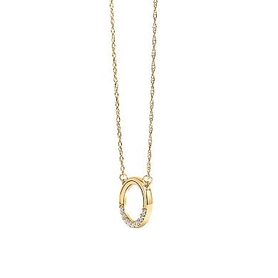10k Gold Diamond Accent Circle Necklace