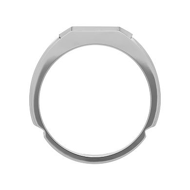 Men's Stainless Steel 1/5 Carat T.W. Diamond Band Ring