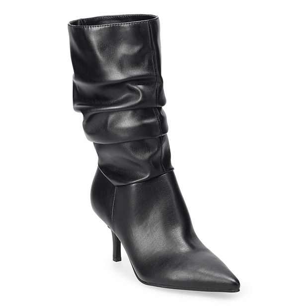 Nine West Melson Women's Slouched Heeled Dress Boots