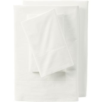 Lands' End Full Size 300 Thread Count Cotton Percale Bed Sheet Set
