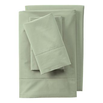 Lands' End Full Size 300 Thread Count Cotton Percale Bed Sheet Set
