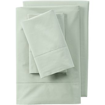 Lands' End Full Size 300 Thread Count Cotton Percale Bed Sheet Set