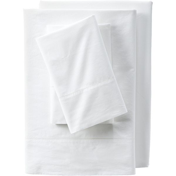 Lands' End Full Size 300 Thread Count Cotton Percale Bed Sheet Set
