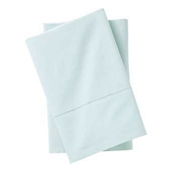 Lands' End 300 Thread Count Cotton Percale 2 pc Pillowcase Set