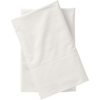 Lands' End 300 Thread Count Cotton Percale 2 pc Pillowcase Set