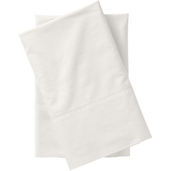 Lands' End 300 Thread Count Cotton Percale 2 pc Pillowcase Set