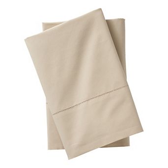 Lands' End 300 Thread Count Cotton Percale 2 pc Pillowcase Set