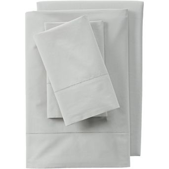 Lands' End Extra Long Twin Size 300 Thread Count Cotton Percale Bed Sheet Set