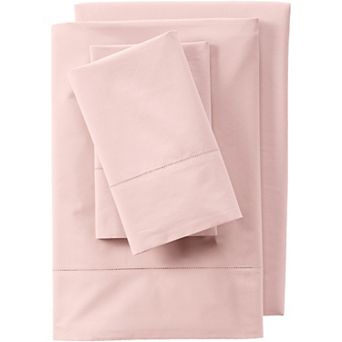 Lands' End Extra Long Twin Size 300 Thread Count Cotton Percale Bed Sheet Set