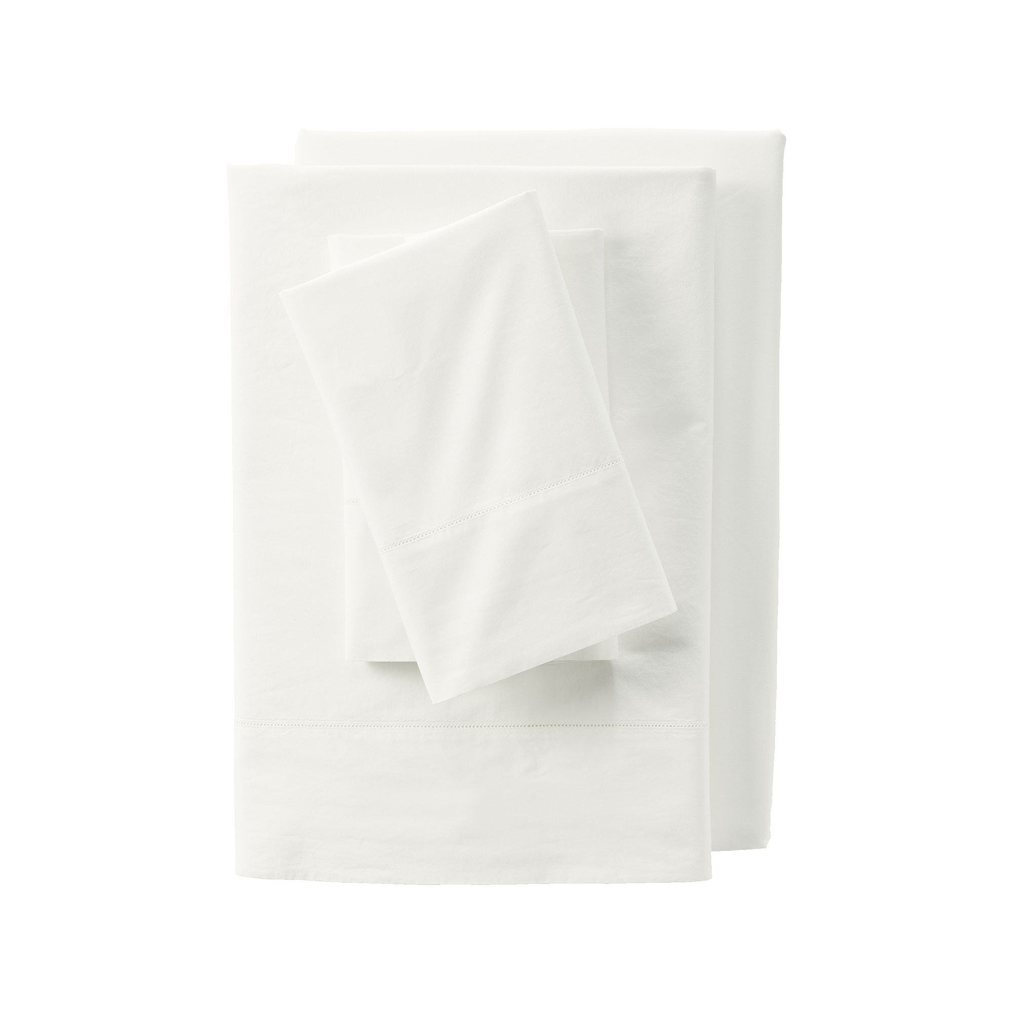 Lands End Extra Long Twin Size 300 Thread Count Cotton Percale Bed Sheet S