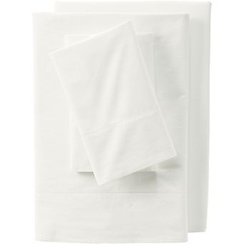 Lands' End Extra Long Twin Size 300 Thread Count Cotton Percale Bed Sheet Set