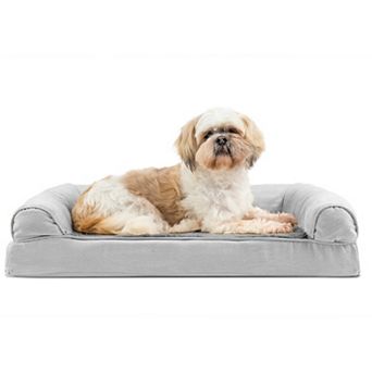 Furhaven Orthopedic Plush Suede Sofa Dog Bed