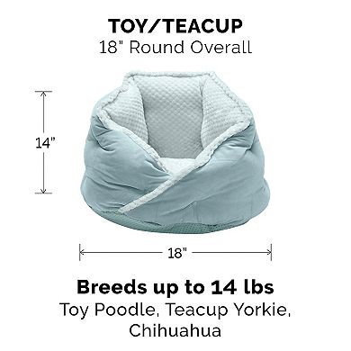 Furhaven 18-in. Round Plush Velvet Hug Pet Bed