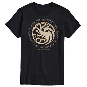 Men's House Of Dragon Dragons Begin Fighting Graphic Tee