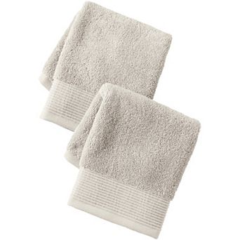 Lands' End Turkish Luxe 2 pc Washcloth Set