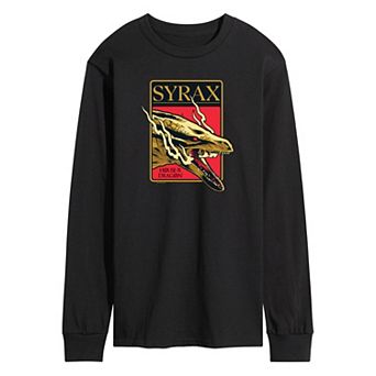 Men's House Of Dragon Syrax Badge Long Sleeve Graphic Tee