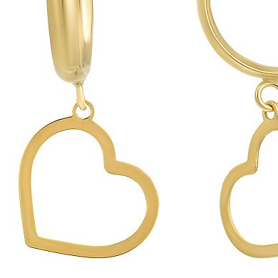 Taylor Grace 10K Gold Heart Drop Earrings