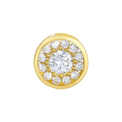 Taylor Grace 10k Yellow Gold Cubic Zirconia Round Stud Earrings