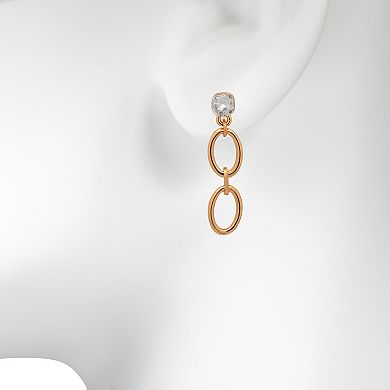 LC Lauren Conrad Gold Tone Link Drop Earrings 
