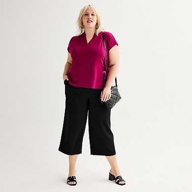 Plus Size Nine West Dolman V-Neck Top