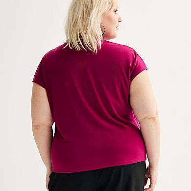 Plus Size Nine West Dolman V-Neck Top
