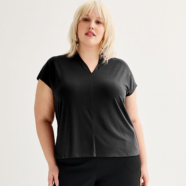 Plus Size Nine West Dolman V-Neck Top