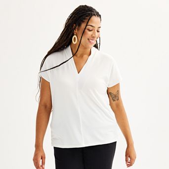 Plus Size Nine West Dolman V-Neck Top