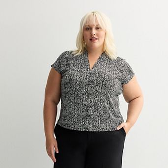 Plus Size Nine West Dolman V-Neck Top