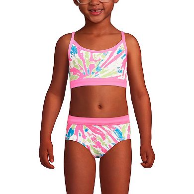 Girls 8-16 Lands' End 3-Piece Chlorine Resistant UPF 50 Swimsuit Set in Regular and Plus