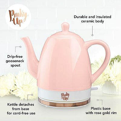 Pink tea kettle electric new arrivals