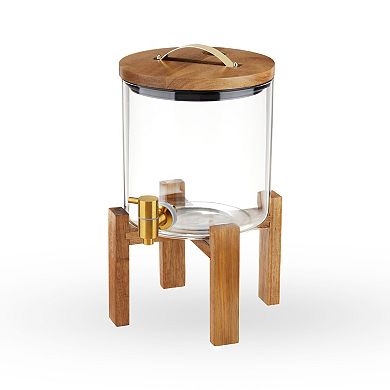 Modern Manor Wood & Glass Drink Dispenser by Twine Living®