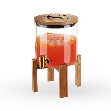 Modern Manor Wood & Glass Drink Dispenser by Twine Living®
