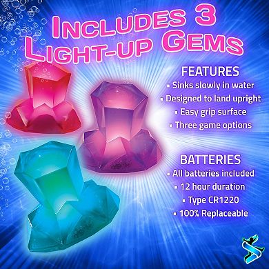 Starlux Games Dive Diamonds: Light Up Pool Toys & Dive Toys