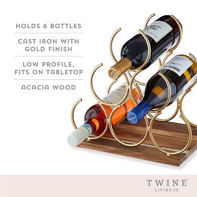 Pyramid 6 Bottle Wine Rack By Twine