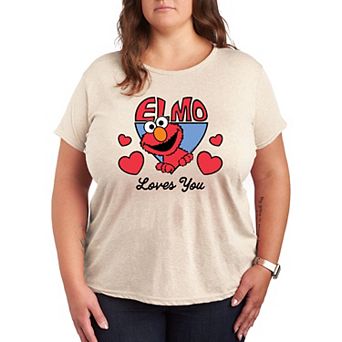 Plus Sesame Street Elmo Loves You Graphic Tee