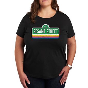 Plus Sesame Street Logo Repeated Graphic Tee
