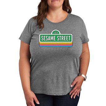 Plus Sesame Street Logo Repeated Graphic Tee