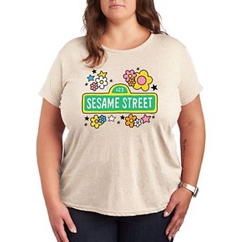 Plus Sesame Street Vintage Logo Graphic Tee