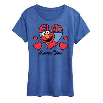 Women's Sesame Street Elmo Loves You Graphic Tee