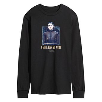 Men's Game Of Thrones A Girl Has No Name Long Sleeve Graphic Tee