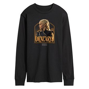 Men's Game Of Thrones Daenerys Dracarys Long Sleeve Graphic Tee