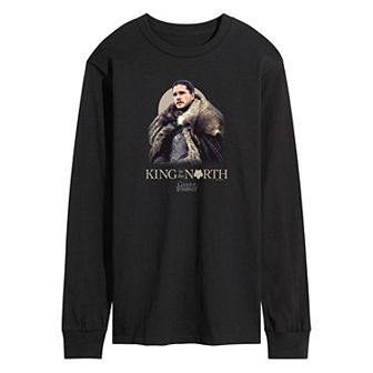 Men's Game Of Thrones King In The North Long Sleeve Graphic Tee