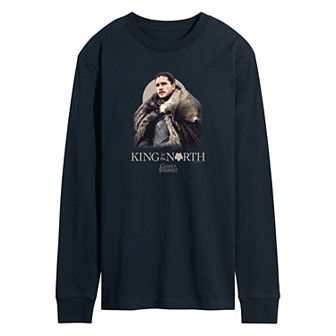Men's Game Of Thrones King In The North Long Sleeve Graphic Tee